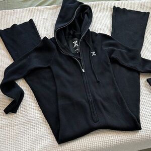 Black Ninja Hooded Jumpsuit with Logo